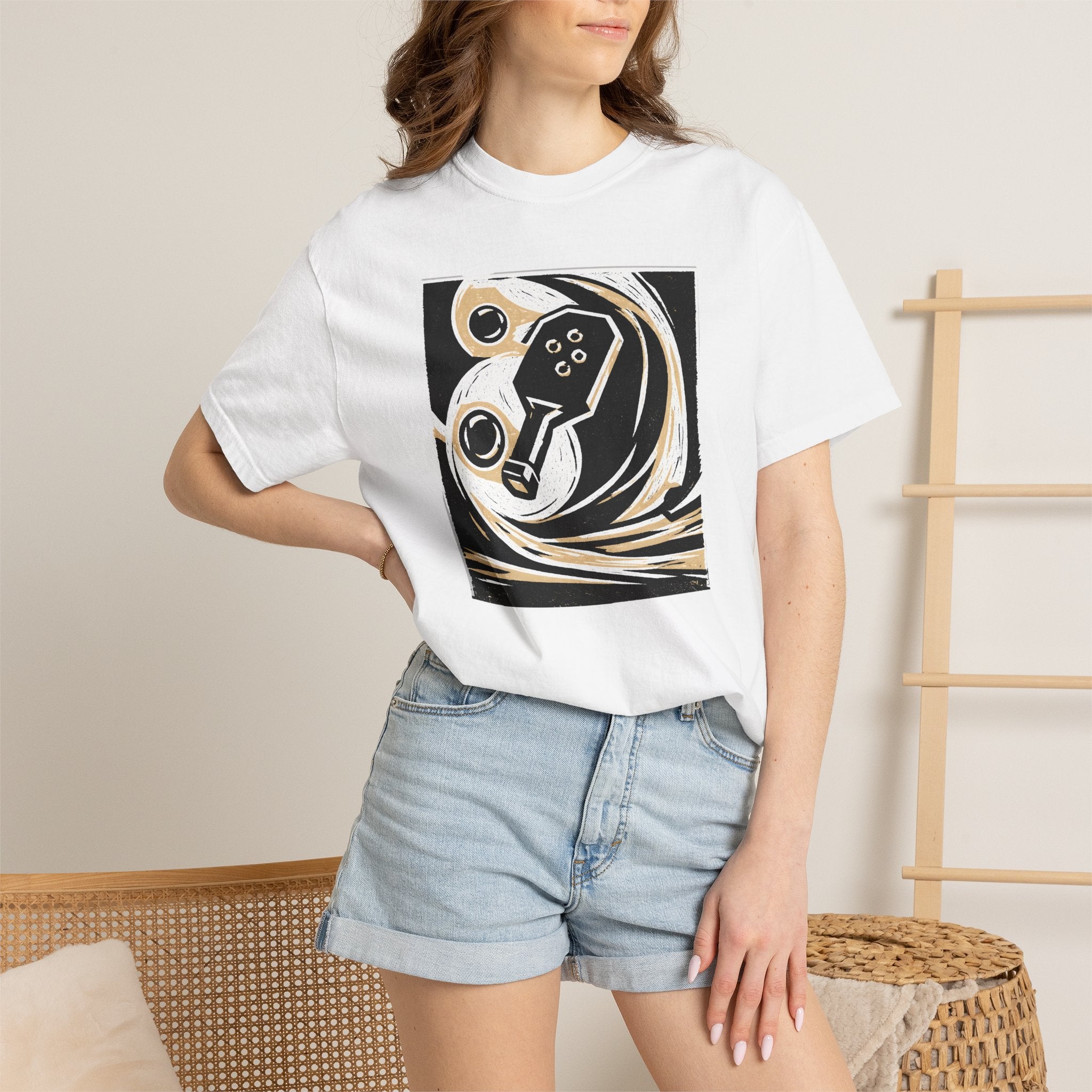 Abstract Retro Pickleball T-Shirt | Vintage Arcade Graphic