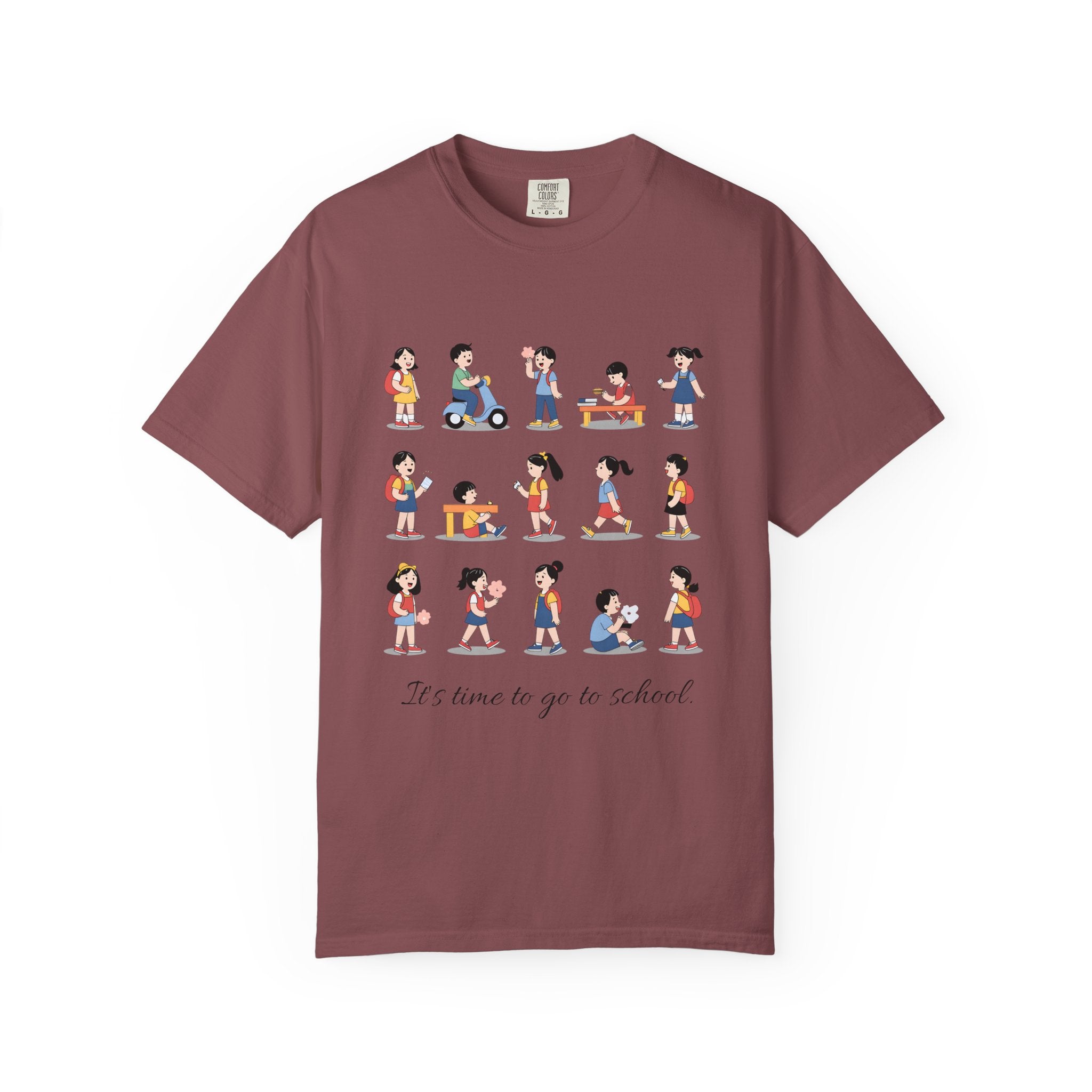 School Kids Illustration T-Shirt | Back to School, Cute Children Characters