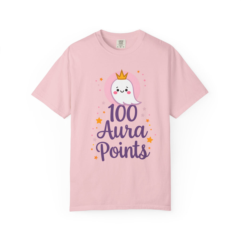 100 Aura Points Cute Ghost Princess T-shirt | Magical Pastel Graphic Tee
