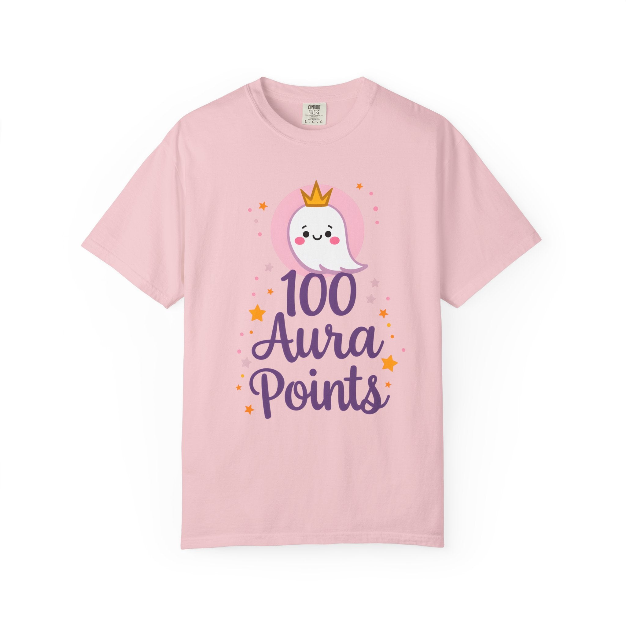 100 Aura Points Cute Ghost Princess T-shirt | Magical Pastel Graphic Tee