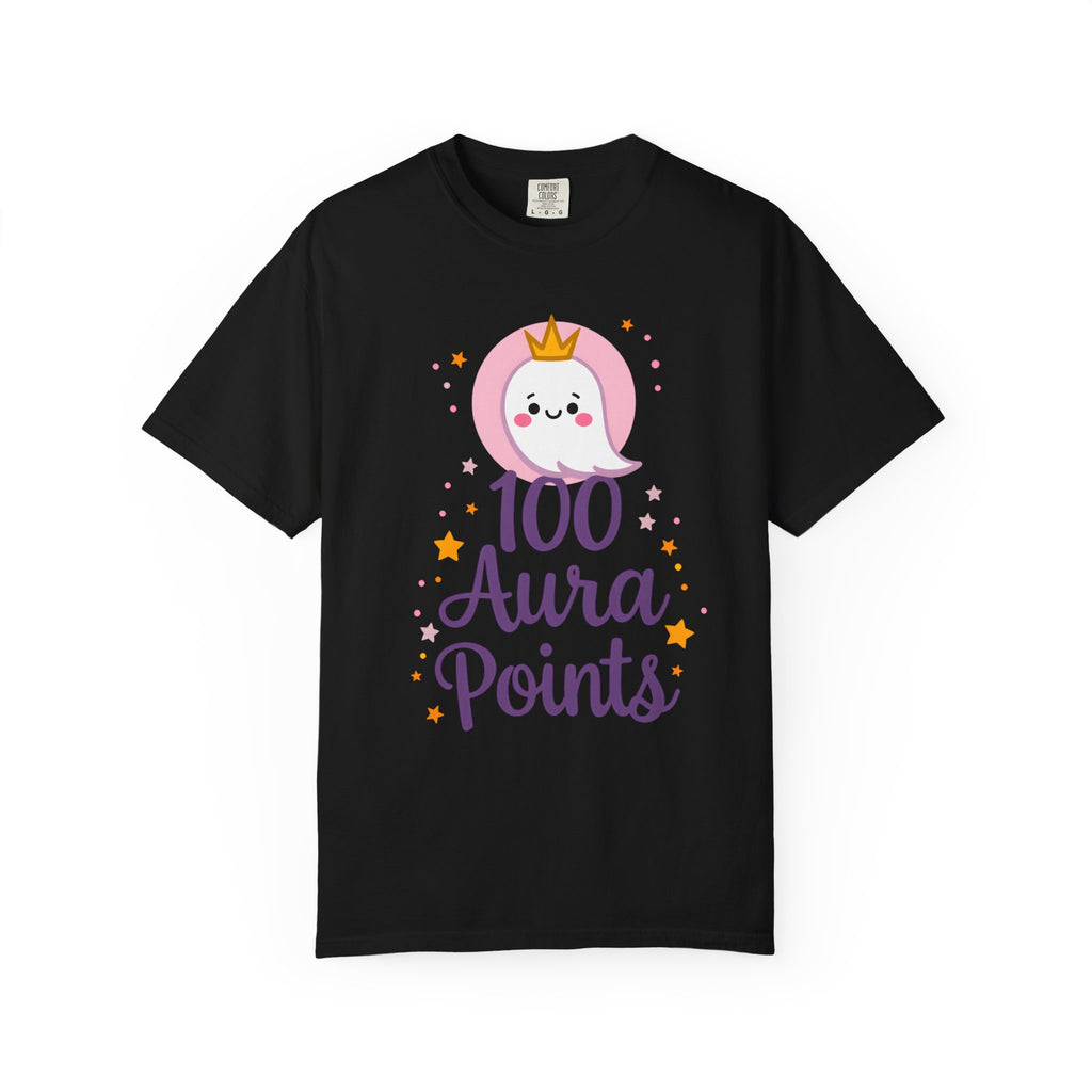100 Aura Points Cute Ghost Princess T-shirt | Magical Pastel Graphic Tee