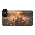 LED Wireless Charging Gaming Mouse Pad — Sunset Battlefield RGB Desk Mat