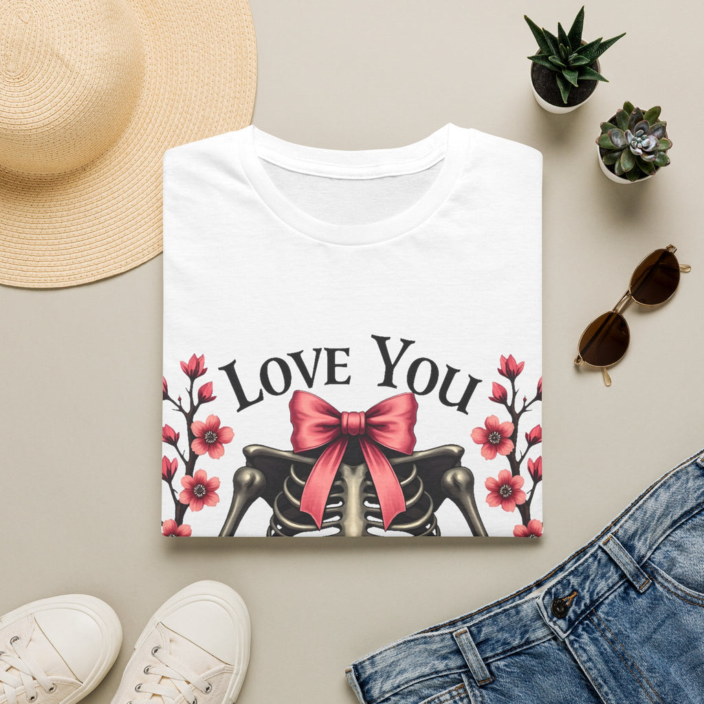Love You to Death skeleton ribcage shirt | Valentine's gothic floral tee