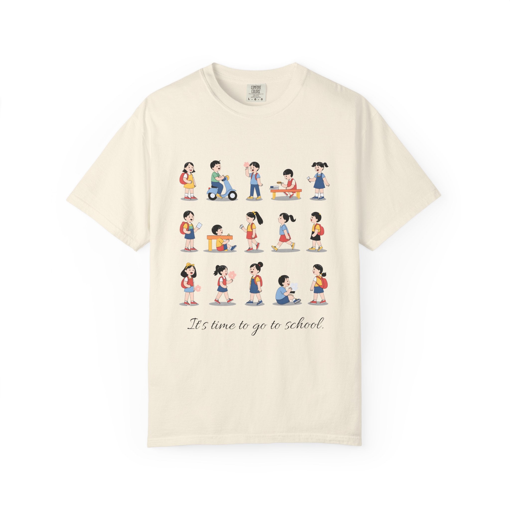 School Kids Illustration T-Shirt | Back to School, Cute Children Characters