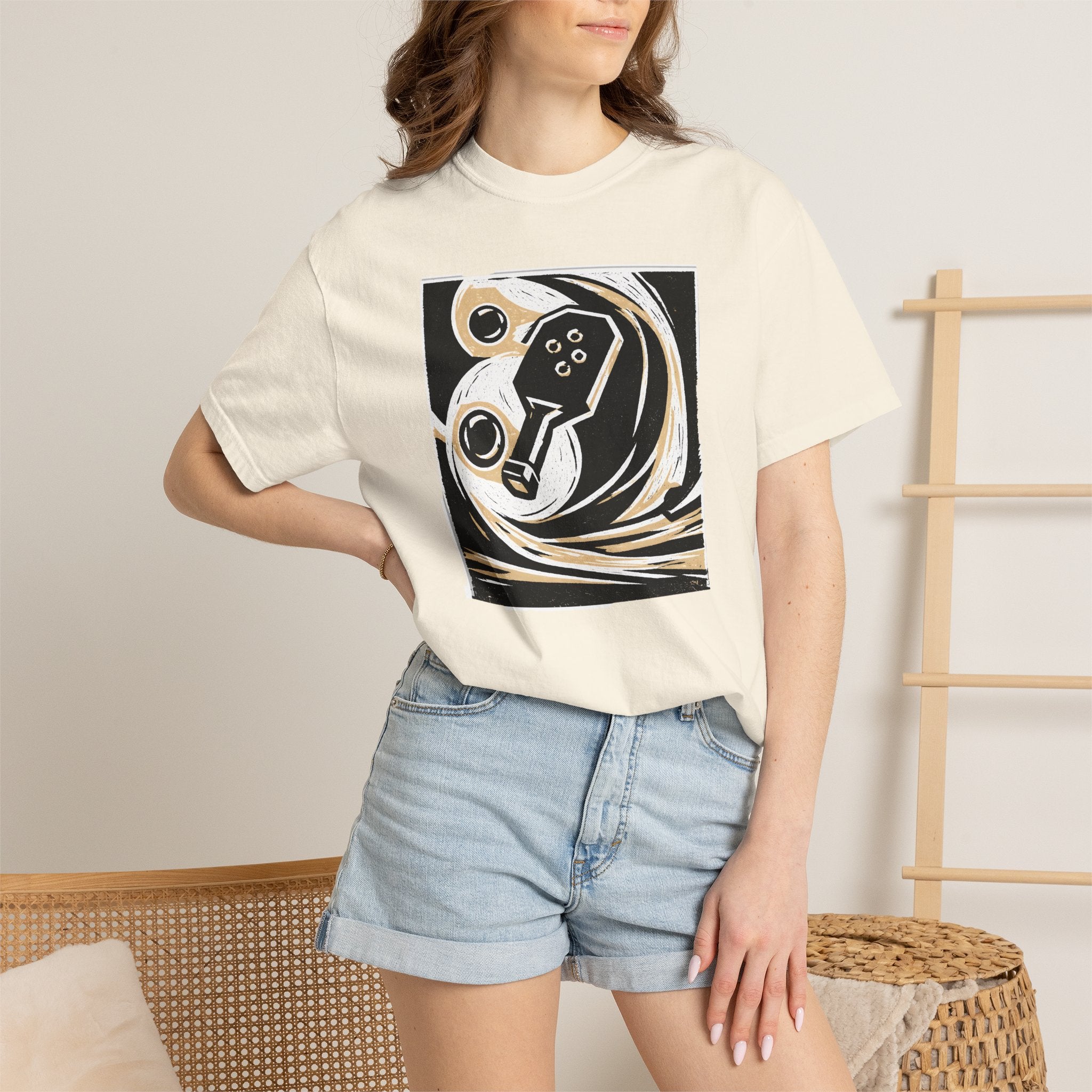 Abstract Retro Pickleball T-Shirt | Vintage Arcade Graphic