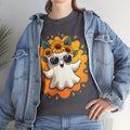 Sunflower Ghost Tee | Cute Ghost with Sunglasses Fall Halloween Shirt