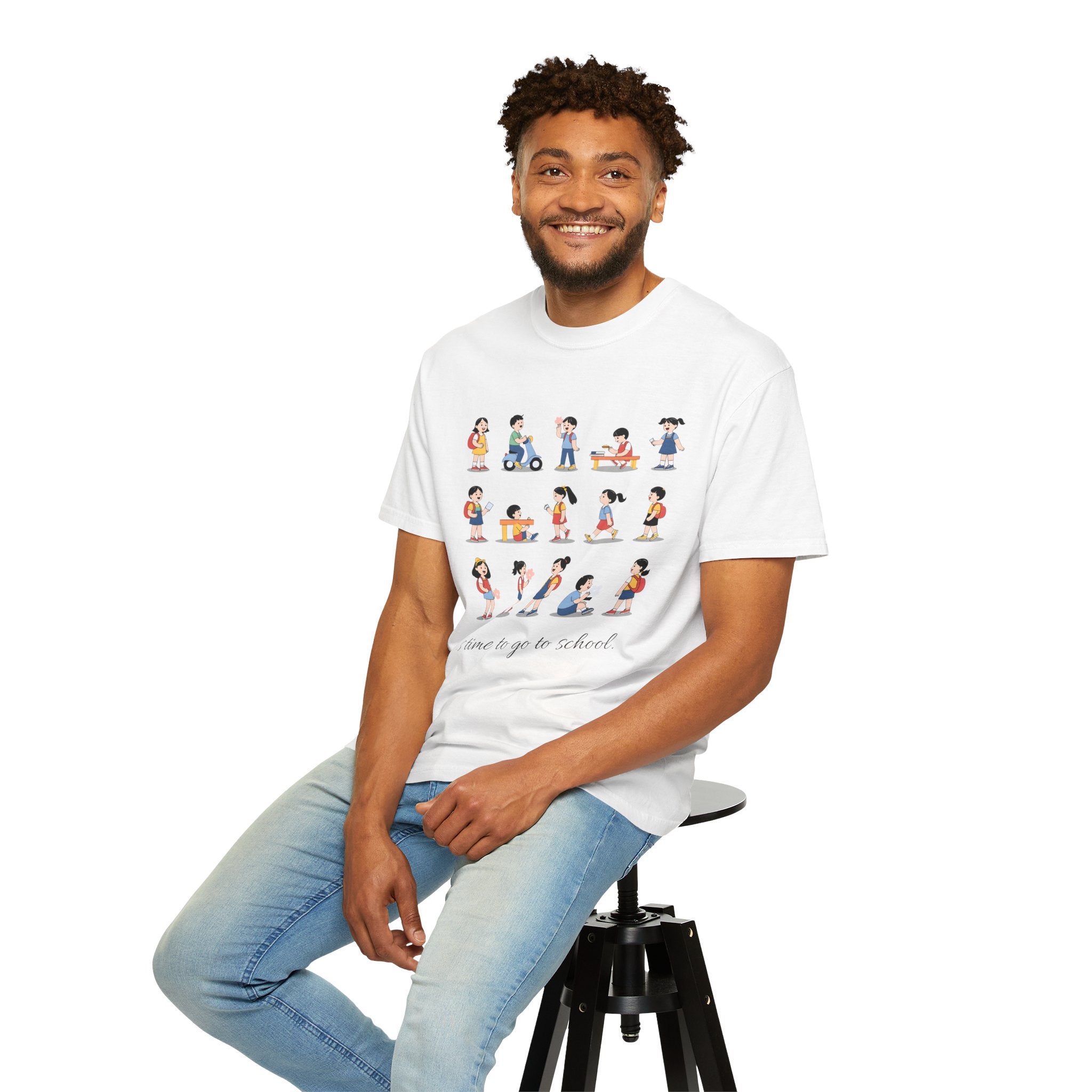 School Kids Illustration T-Shirt | Back to School, Cute Children Characters