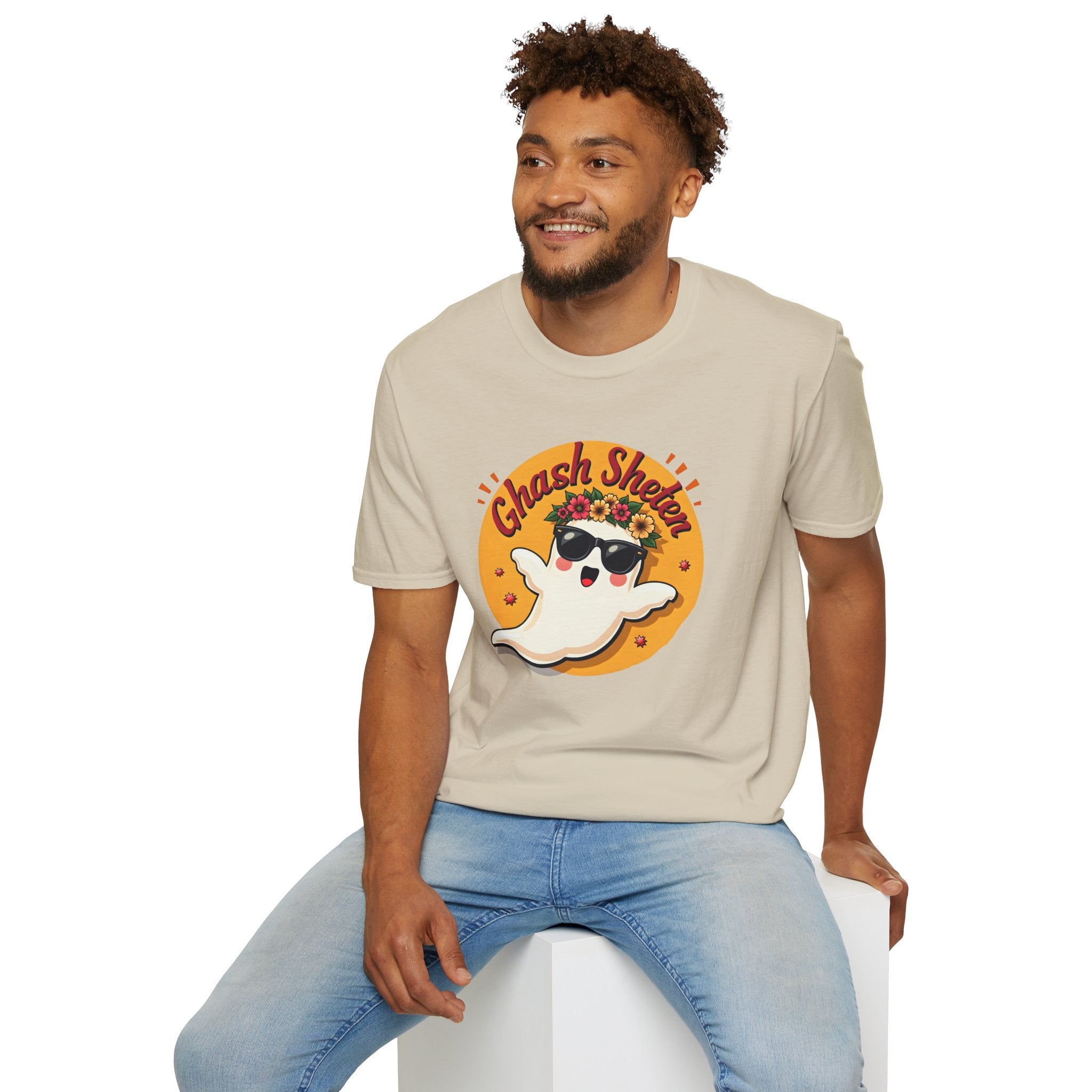 Ghash Sheten Ghost with Flower Crown T-Shirt | Cute Halloween Tee