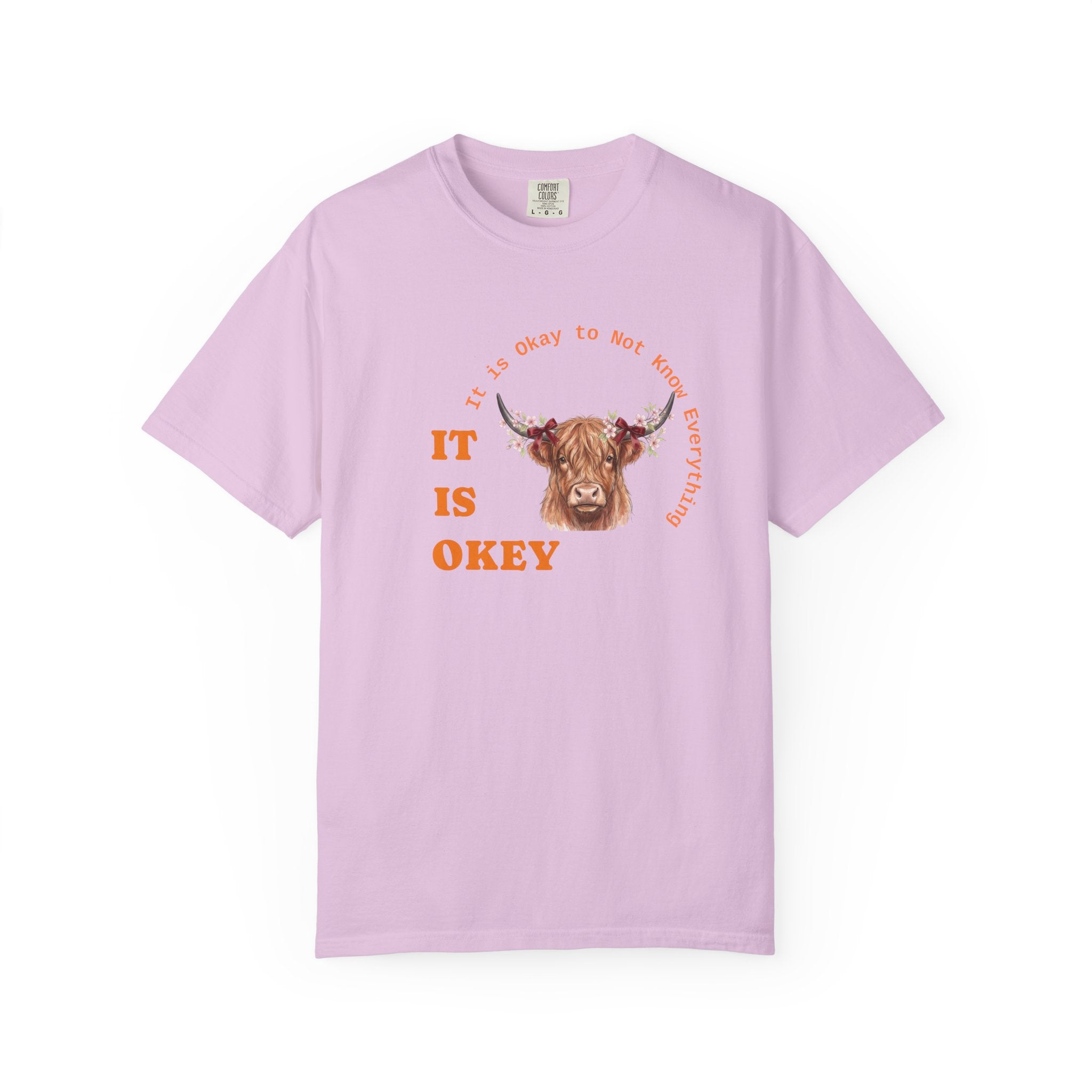 Floral Highland Cow T-shirt | Highland Cattle Face with Flower Crown