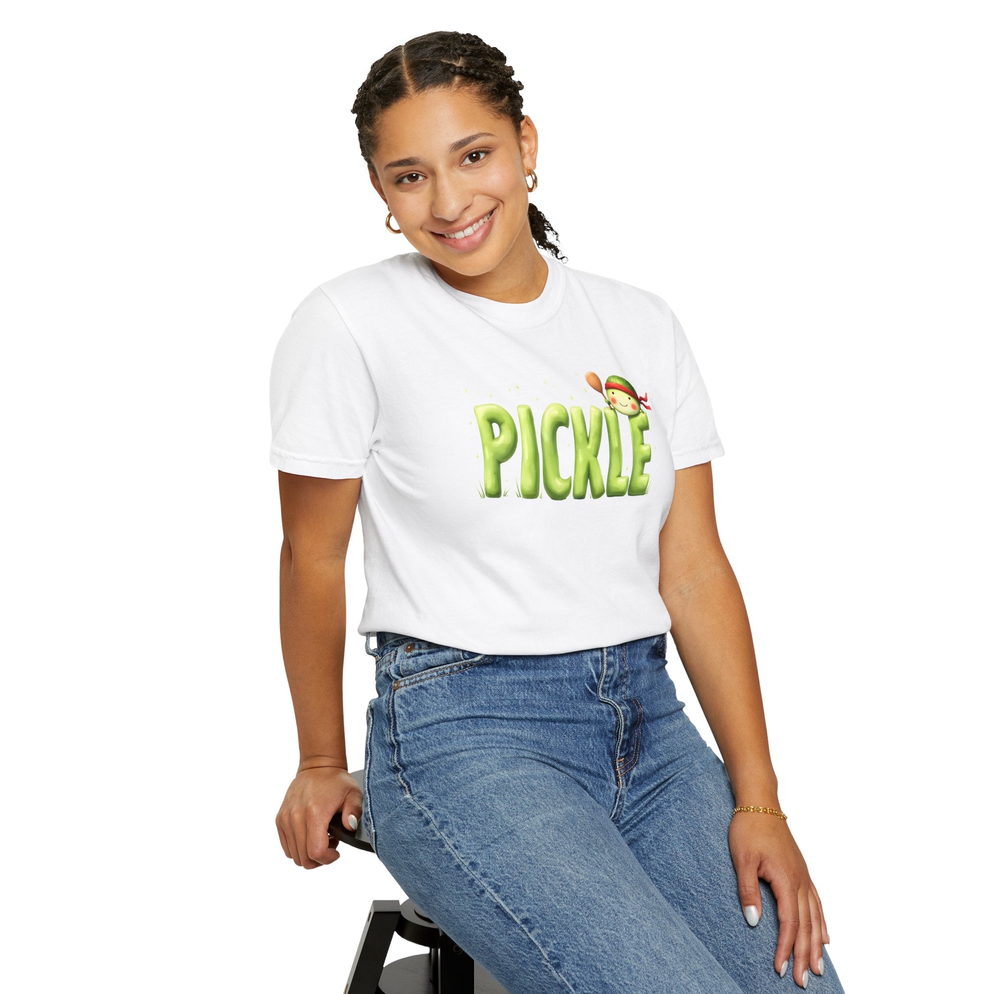 Pickle Kid T-shirt | Cute Cartoon Pickle Text Design
