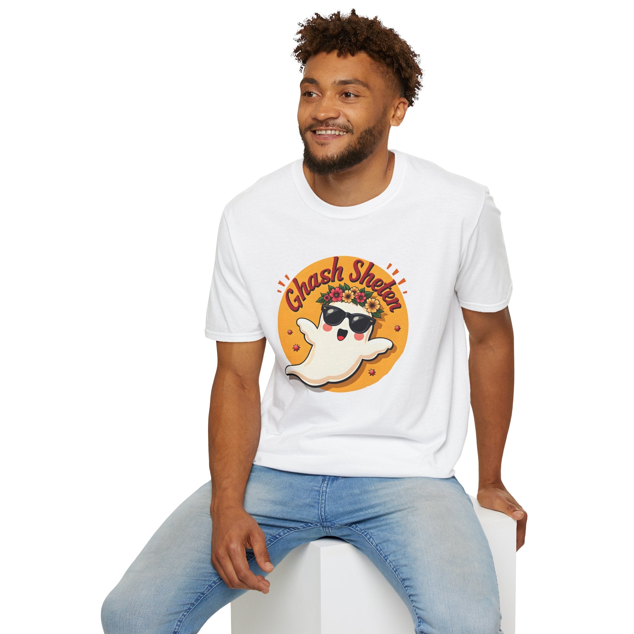 Ghash Sheten Ghost with Flower Crown T-Shirt | Cute Halloween Tee
