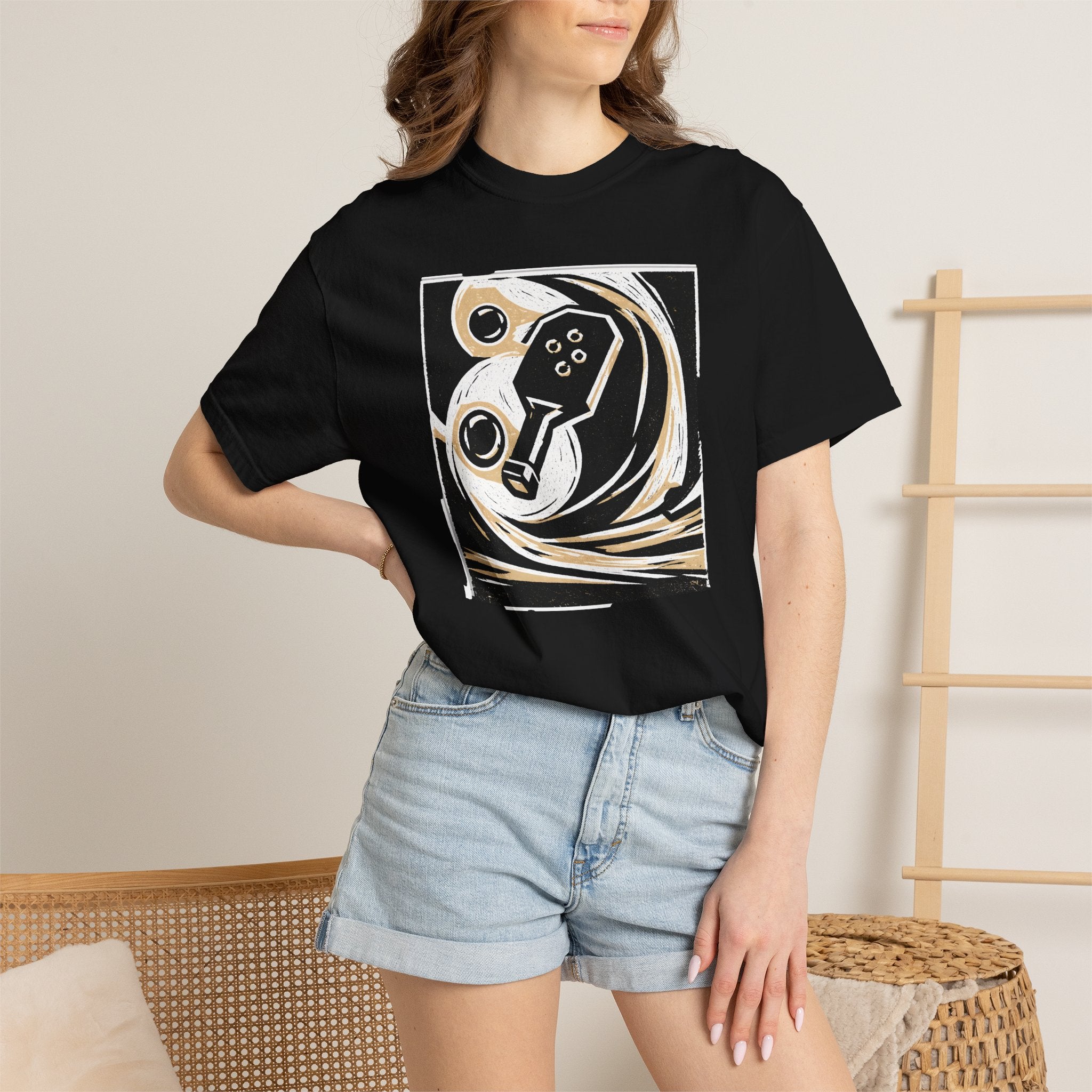 Abstract Retro Pickleball T-Shirt | Vintage Arcade Graphic