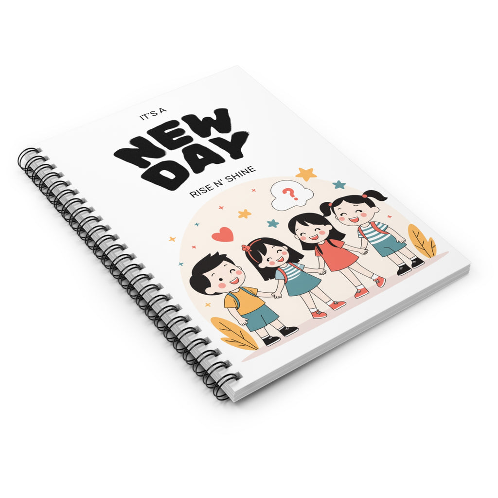 It's A New Day kids illustration Spiral Notebook | Ruled Journal