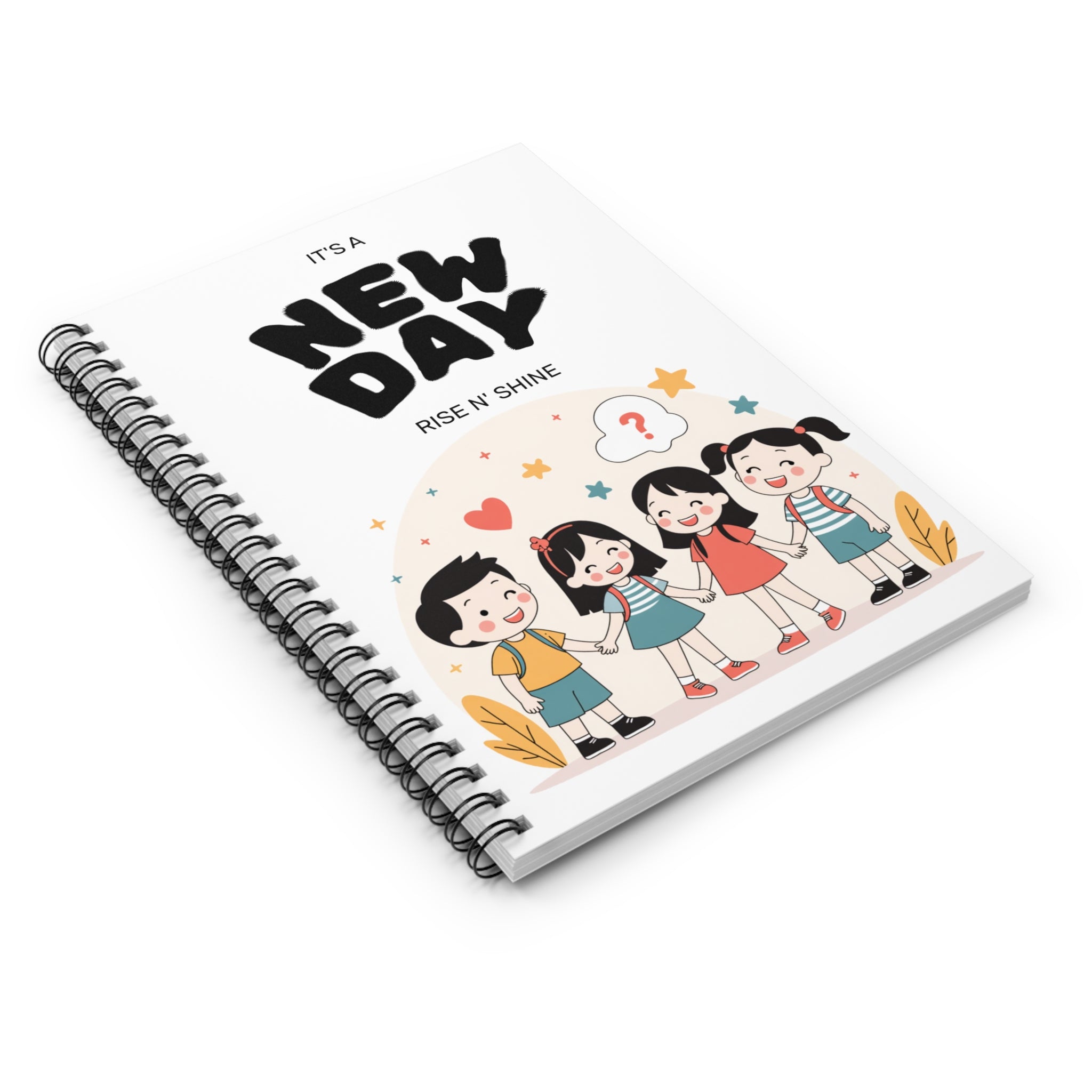 It's A New Day kids illustration Spiral Notebook | Ruled Journal