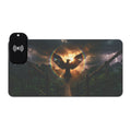 LED Wireless Charging Gaming Mouse Pad — Sunset Battlefield RGB Desk Mat ฺBird