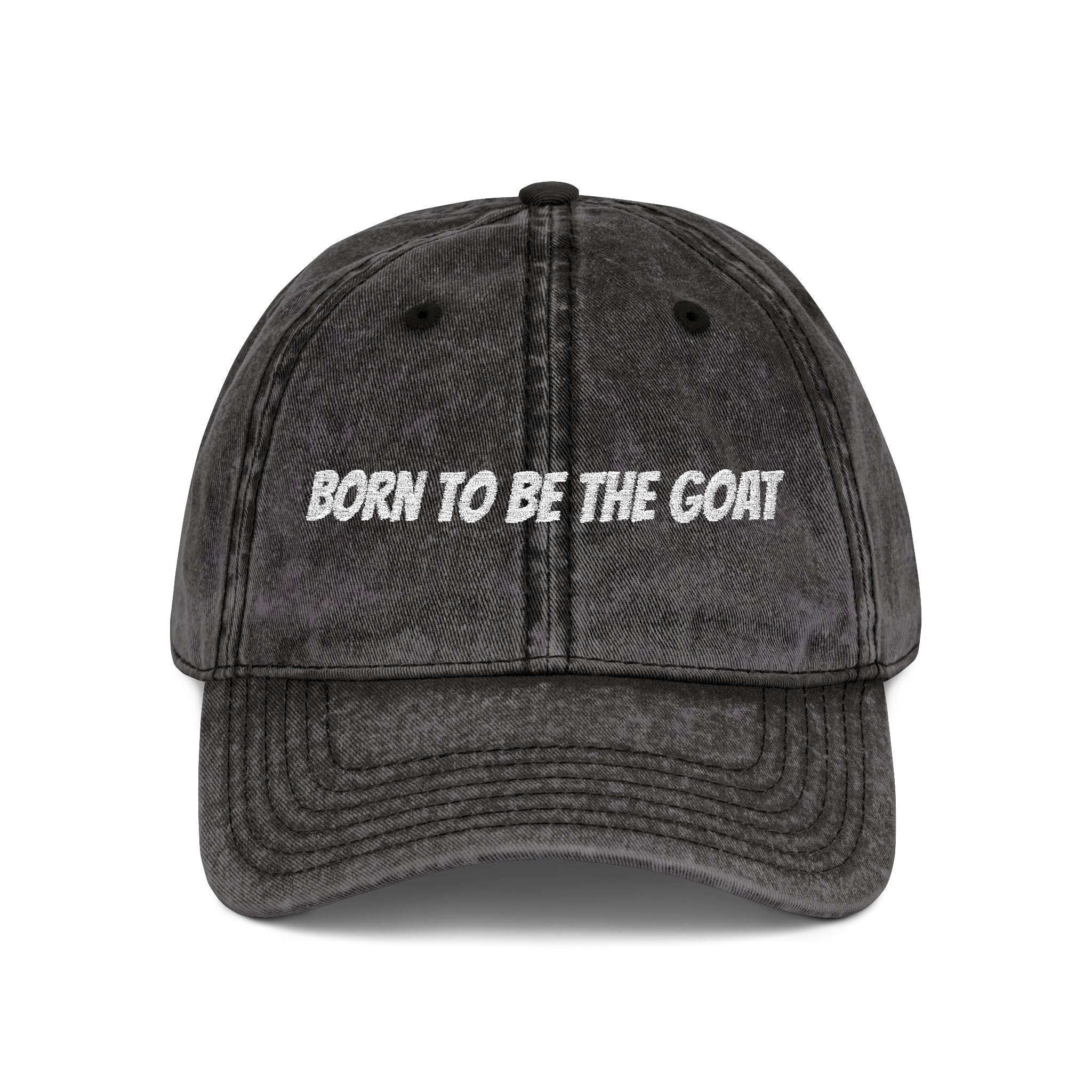 Born To Be The GOAT Cap | Vintage Embroidered Hat