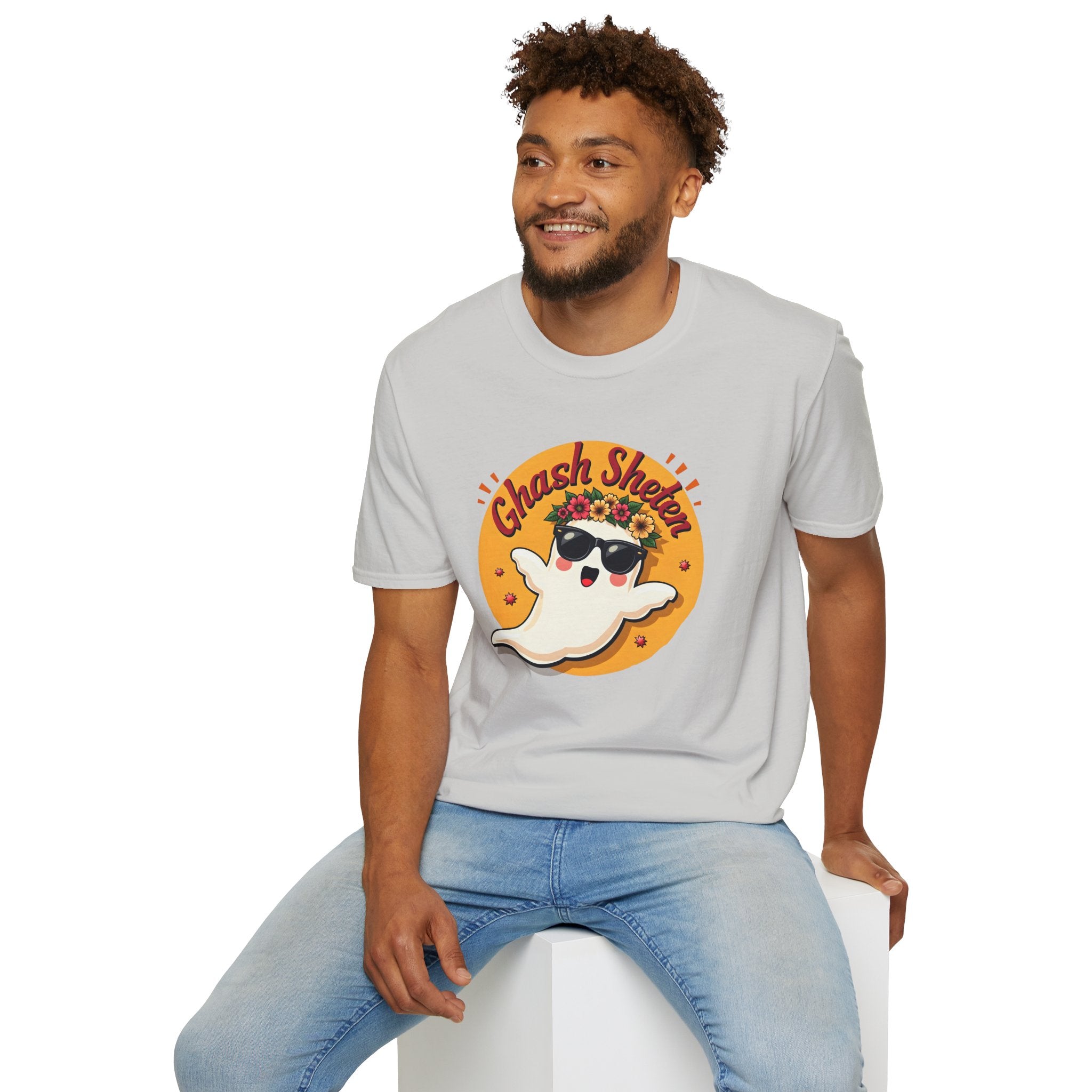 Ghash Sheten Ghost with Flower Crown T-Shirt | Cute Halloween Tee