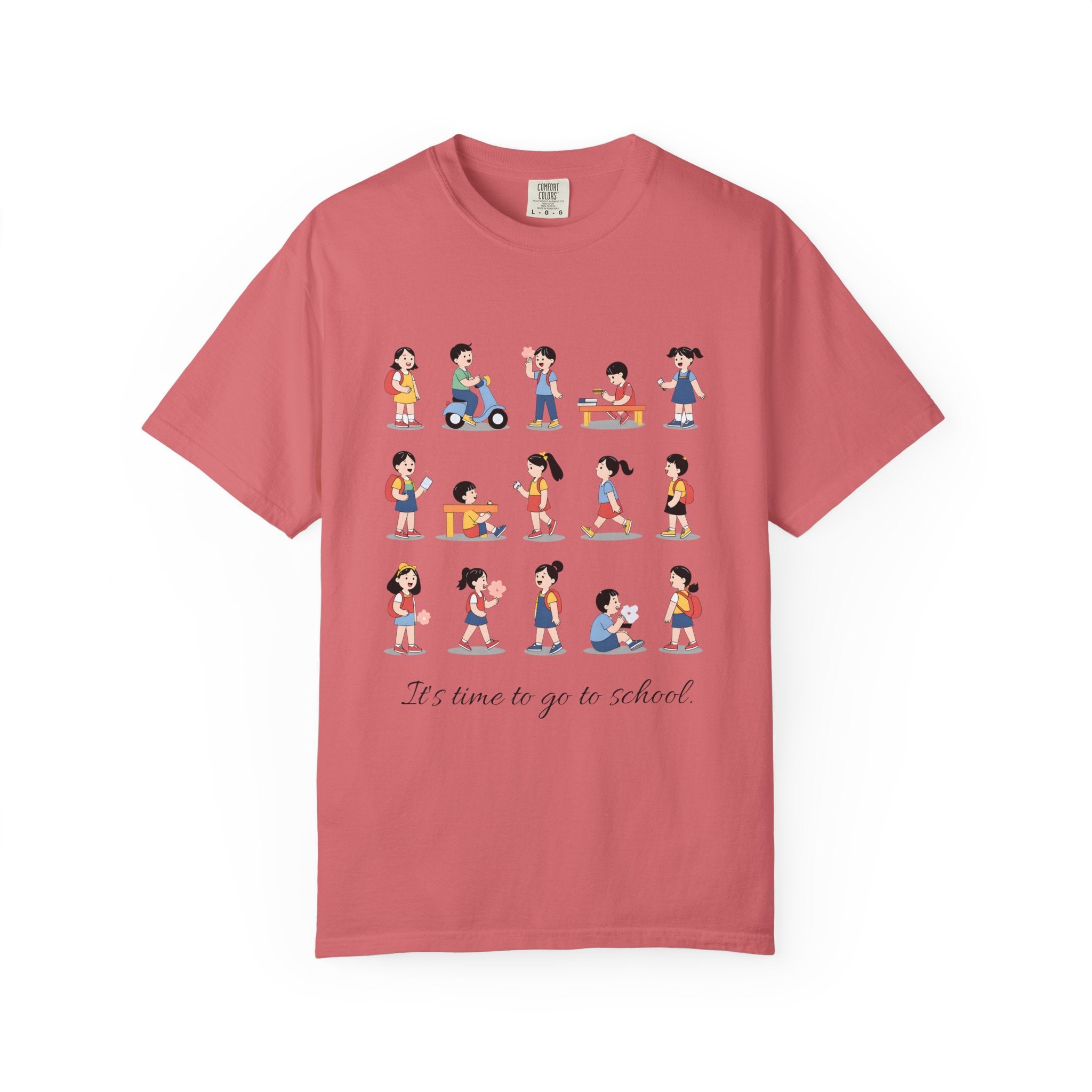 School Kids Illustration T-Shirt | Back to School, Cute Children Characters