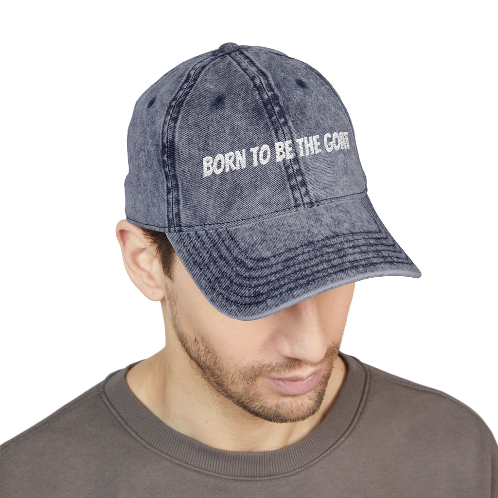 Born To Be The GOAT Cap | Vintage Embroidered Hat