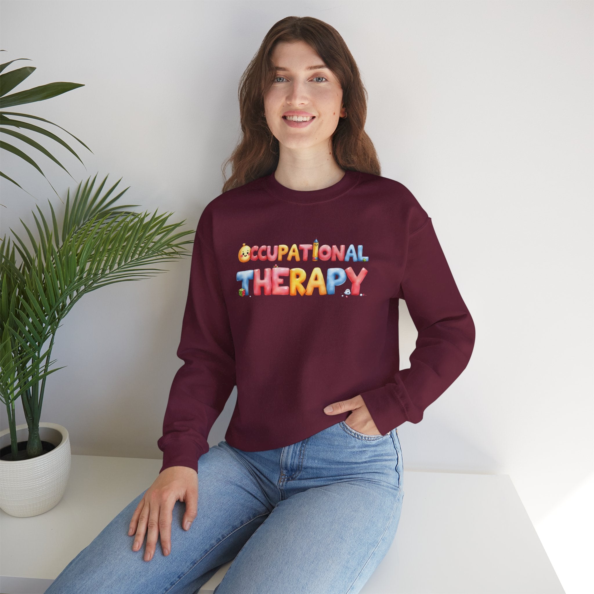 Occupational Therapy colorful balloon letters Sweatshirt | Occupational Therapy Crewneck