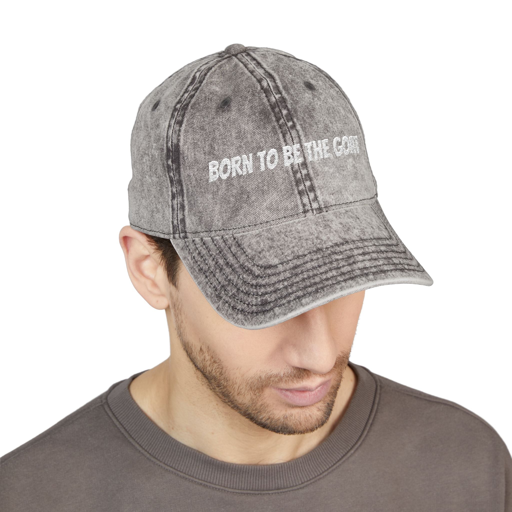 Born To Be The GOAT Cap | Vintage Embroidered Hat
