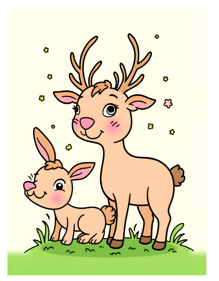 Cute Animals coloring book E- book