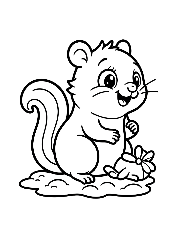 Cute Animals coloring book E- book
