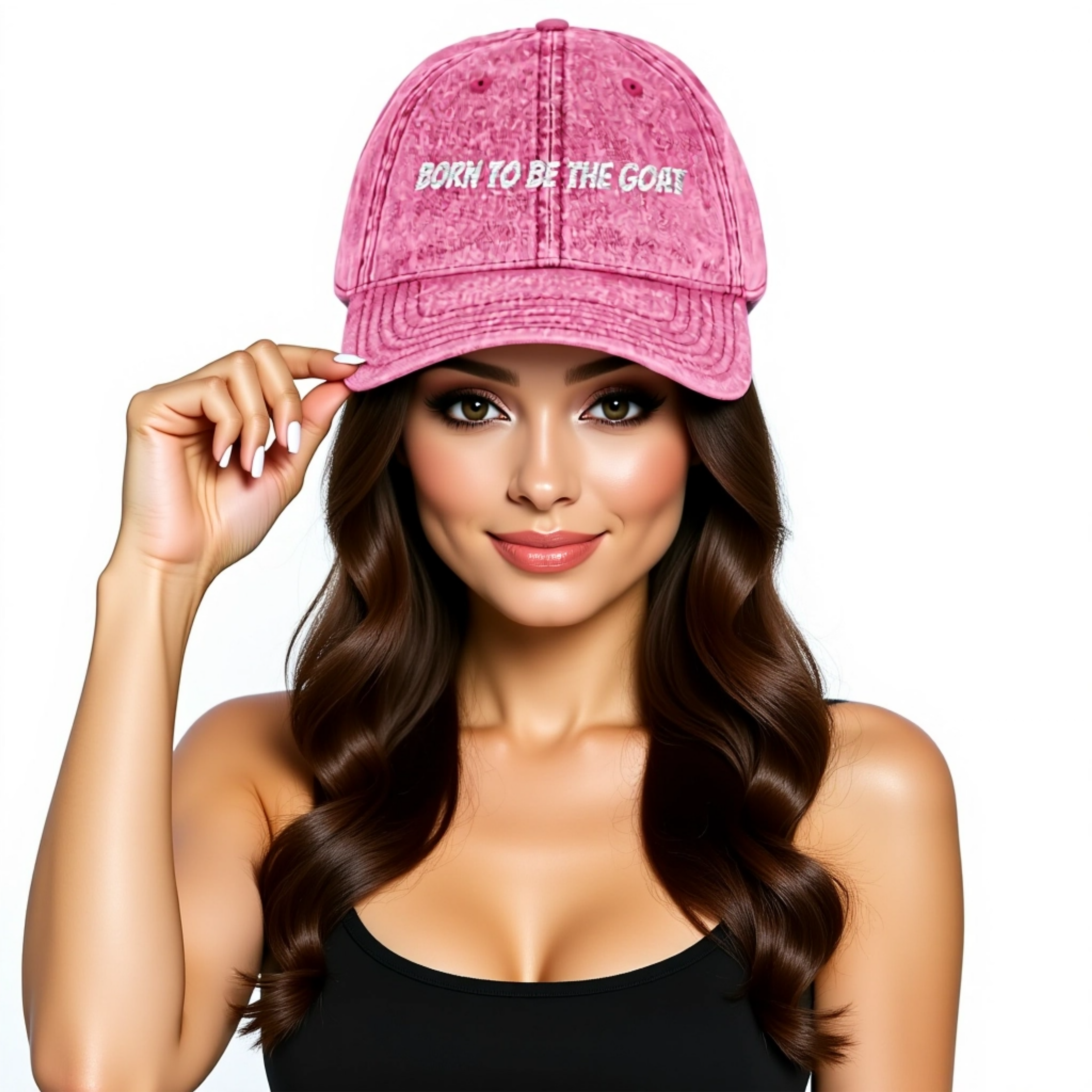 Born To Be The GOAT Cap | Vintage Embroidered Hat