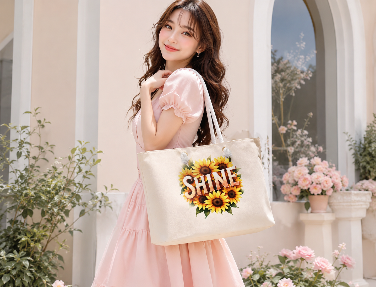 Sunflower SHINE Weekender Bag | Floral Travel Tote