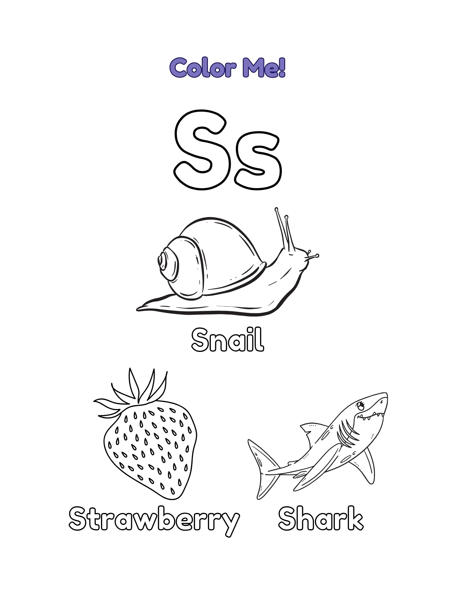 A-Z Alphabet Coloring E-Book
