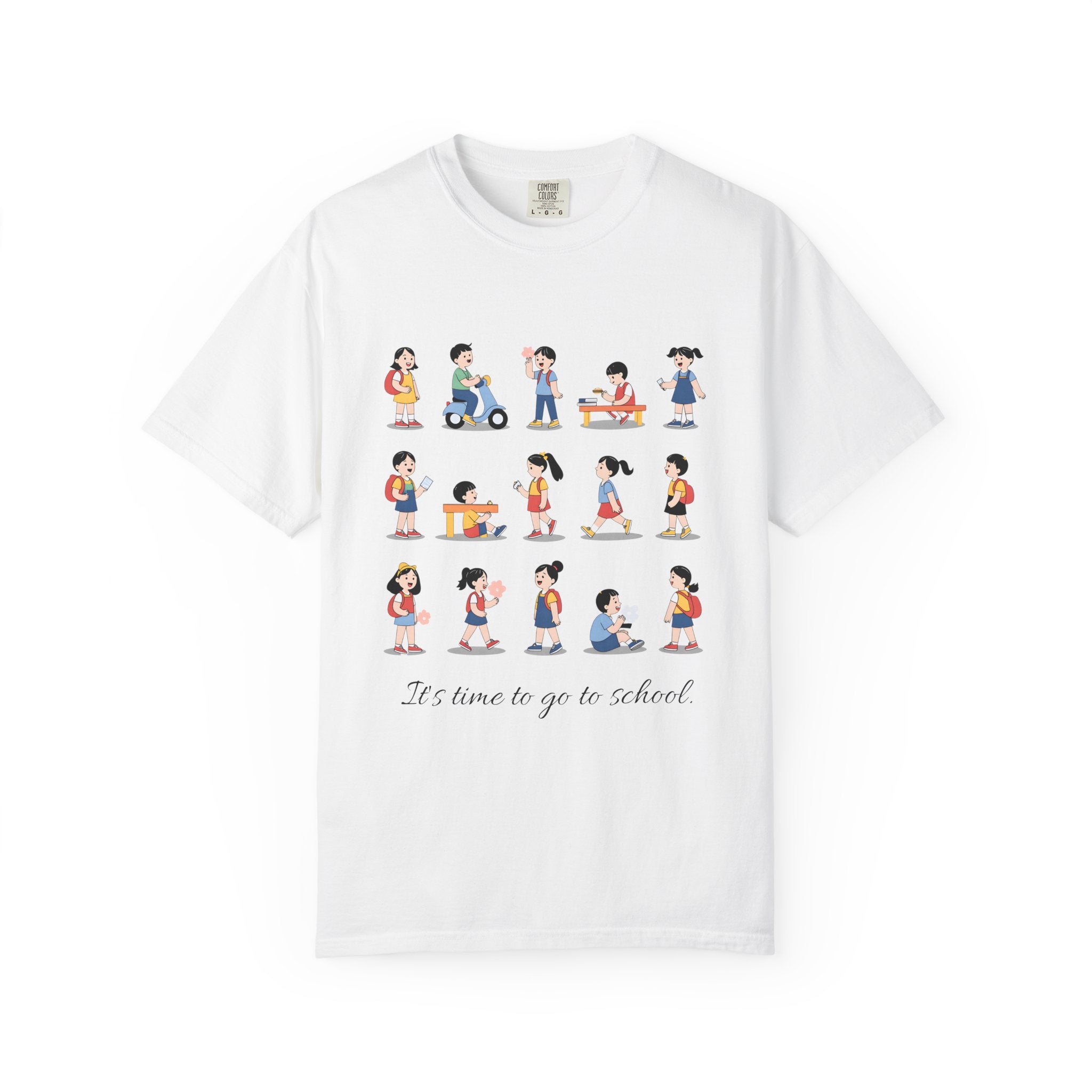 School Kids Illustration T-Shirt | Back to School, Cute Children Characters