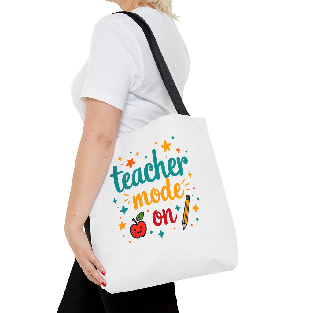 Teacher Mode On tote bag | teacher apple pencil design