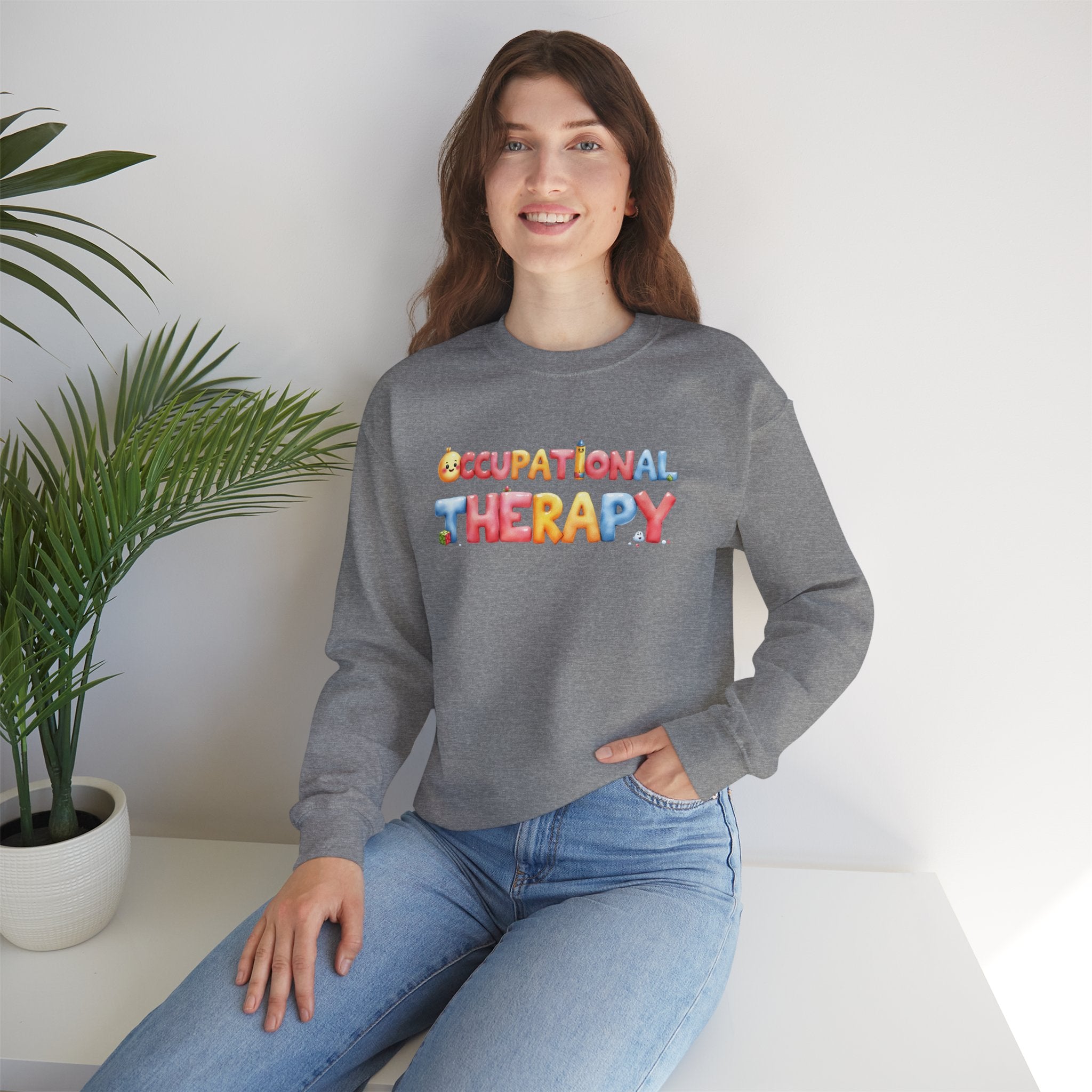 Occupational Therapy colorful balloon letters Sweatshirt | Occupational Therapy Crewneck