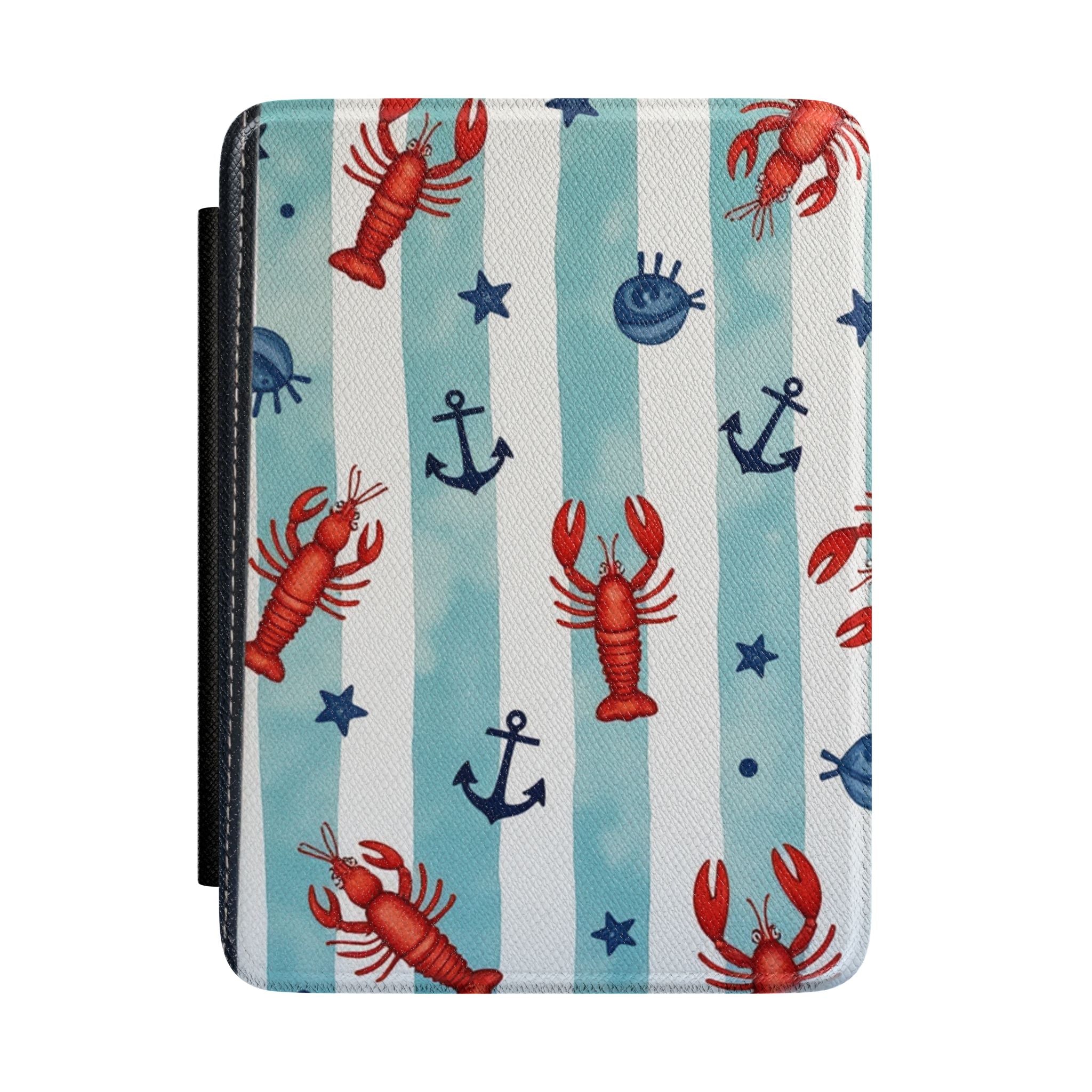 Red Lobster Nautical Pattern Kindle Case | Anchors, Stars, Stripes
