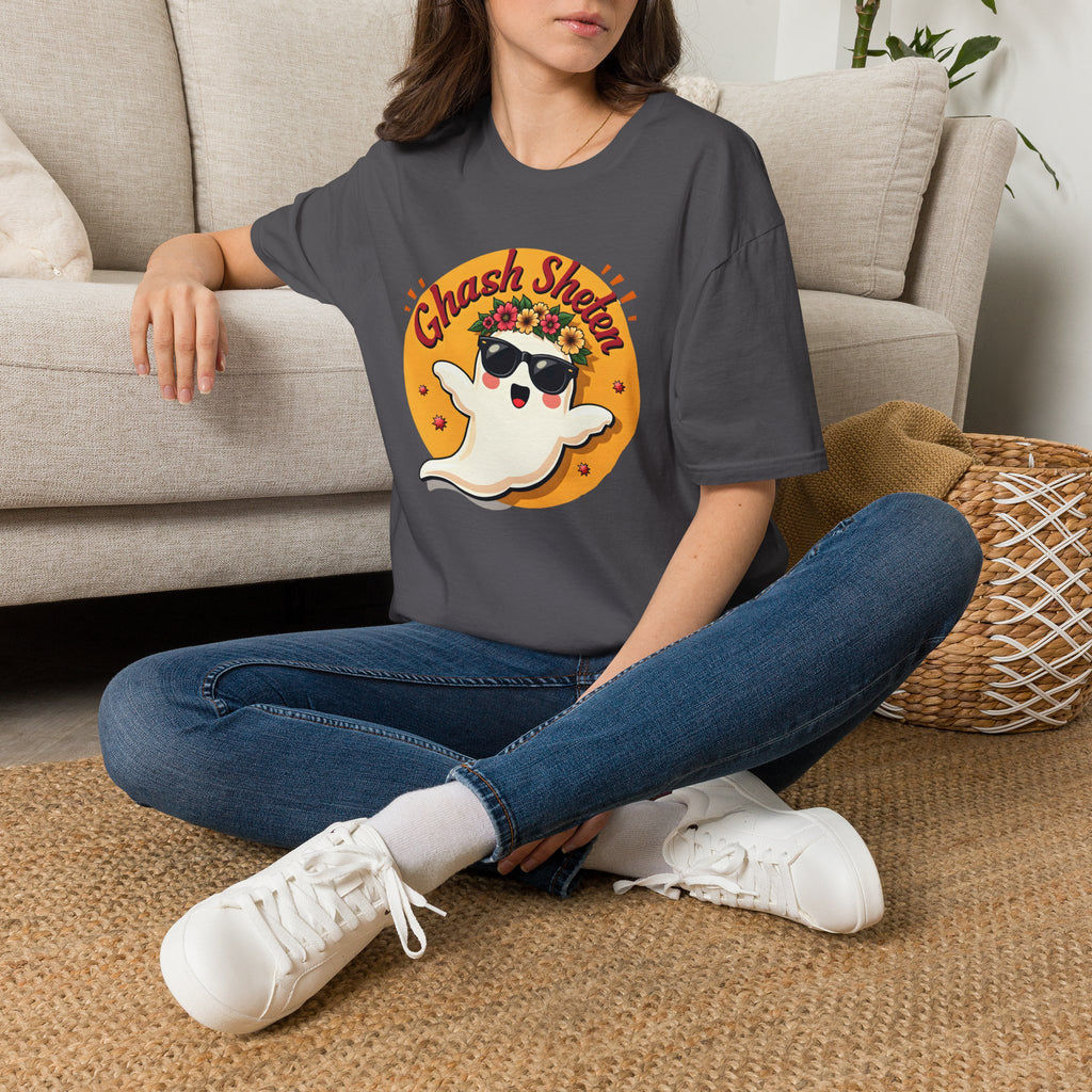 Ghash Sheten Ghost with Flower Crown T-Shirt | Cute Halloween Tee