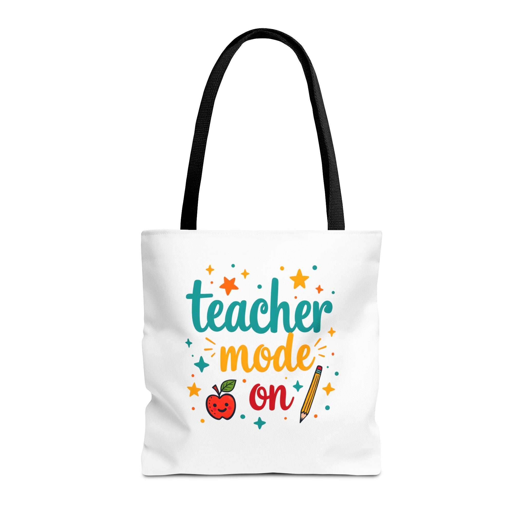 Teacher Mode On tote bag | teacher apple pencil design