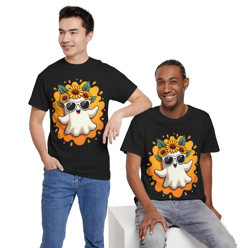 Sunflower Ghost Tee | Cute Ghost with Sunglasses Fall Halloween Shirt