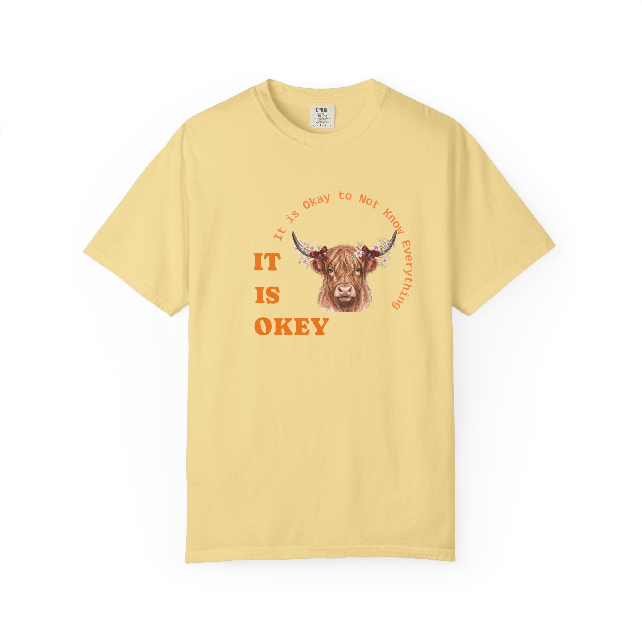 Floral Highland Cow T-shirt | Highland Cattle Face with Flower Crown