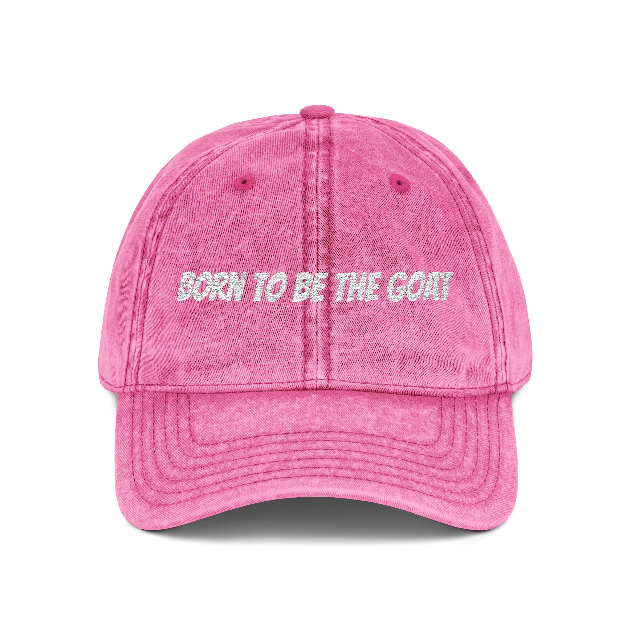Born To Be The GOAT Cap | Vintage Embroidered Hat