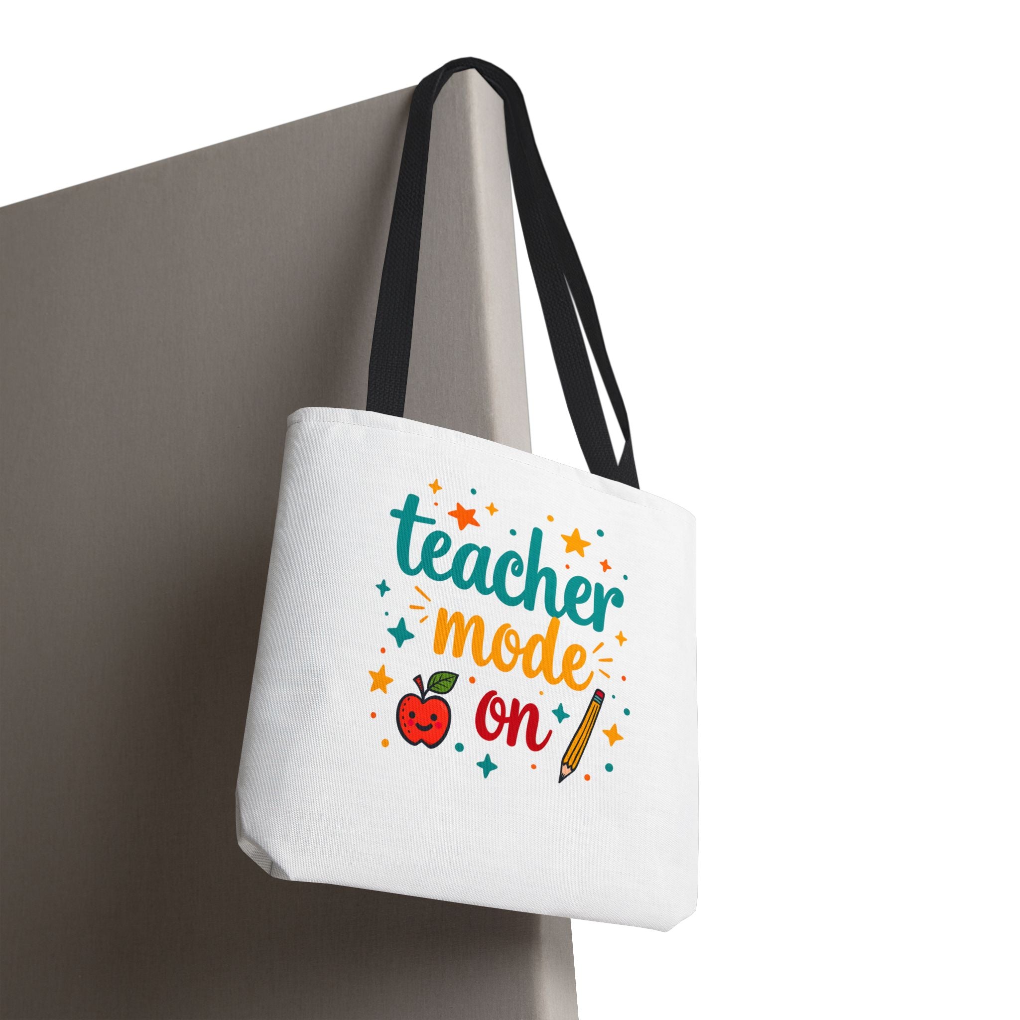 Teacher Mode On tote bag | teacher apple pencil design