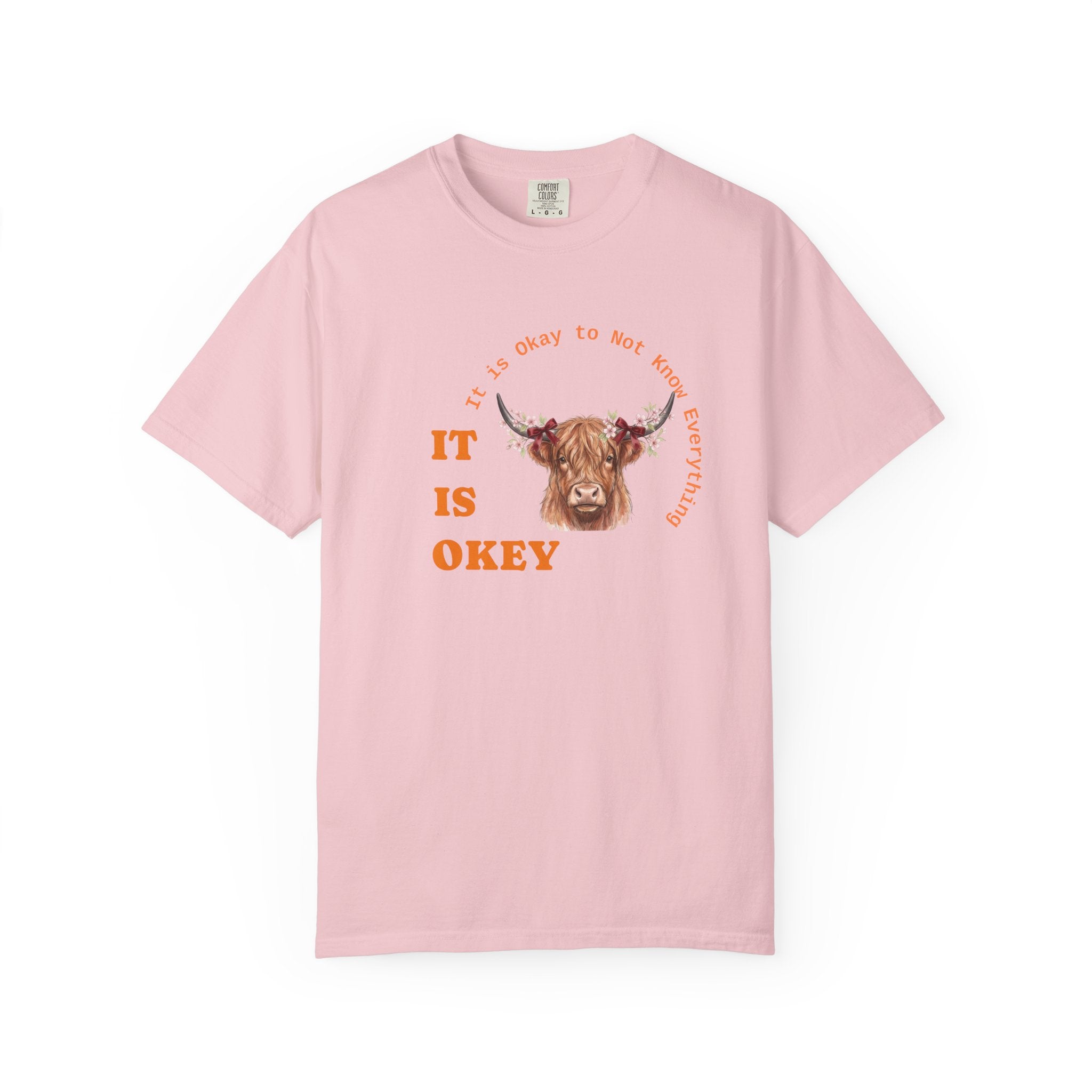 Floral Highland Cow T-shirt | Highland Cattle Face with Flower Crown
