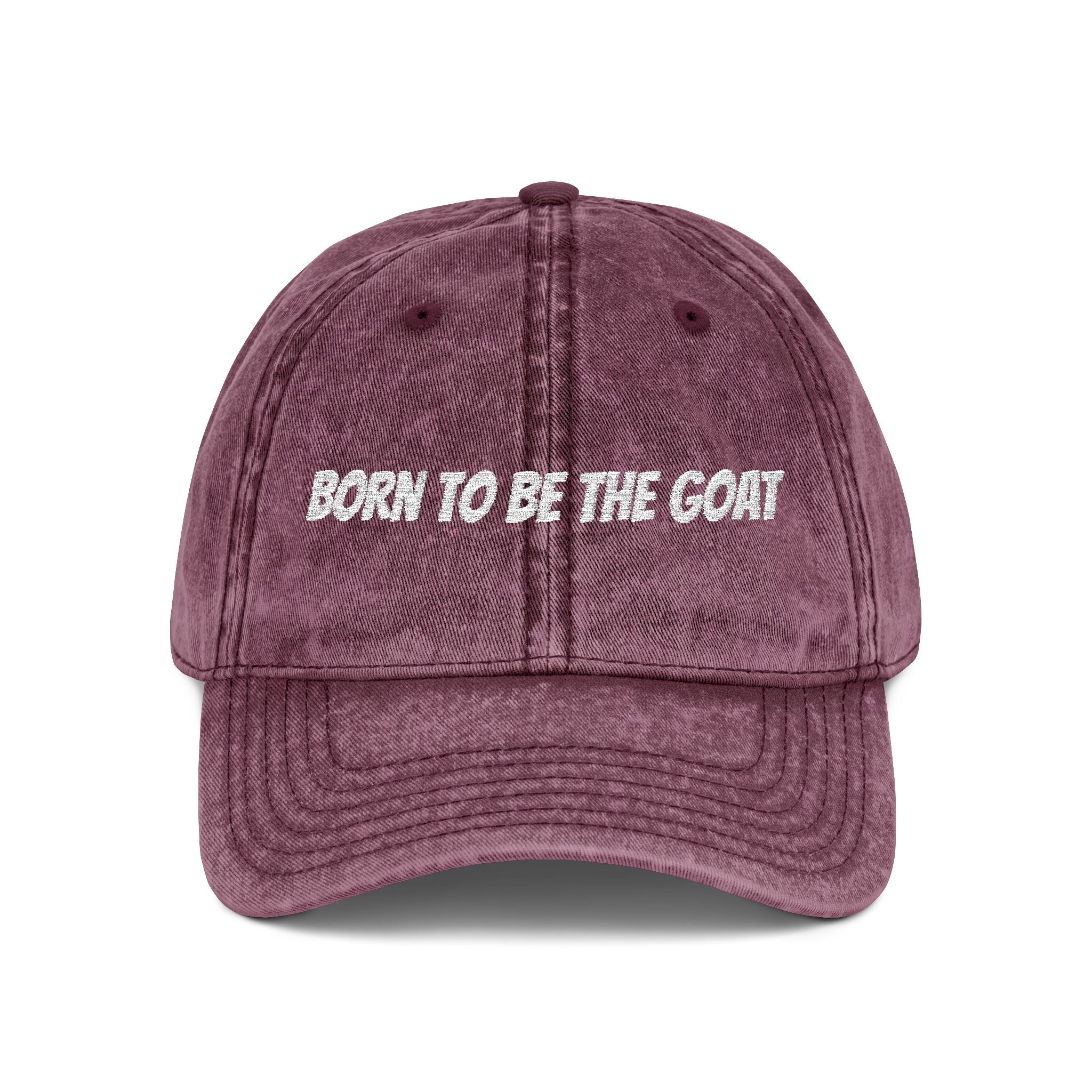 Born To Be The GOAT Cap | Vintage Embroidered Hat