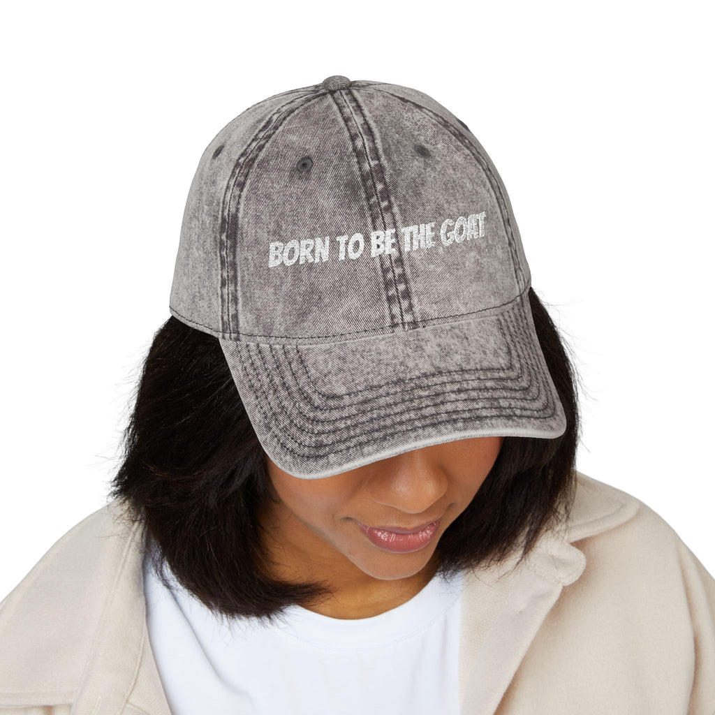 Born To Be The GOAT Cap | Vintage Embroidered Hat