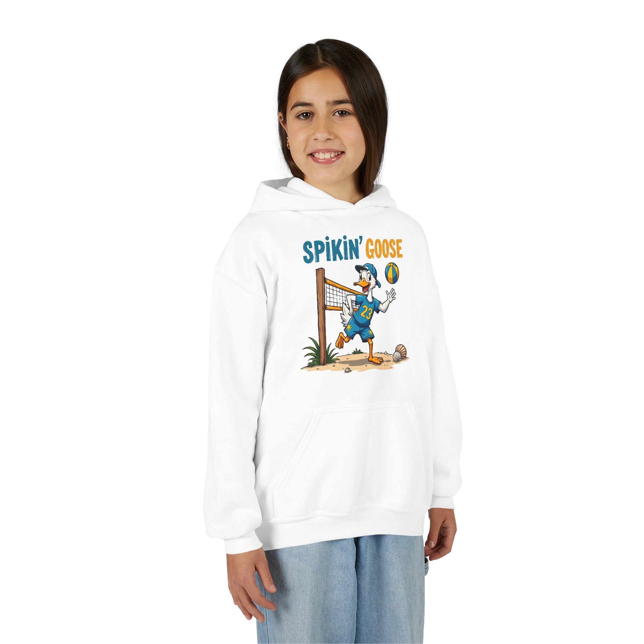 Spikin' Goose volleyball kid hoodie | Youth Hoodie
