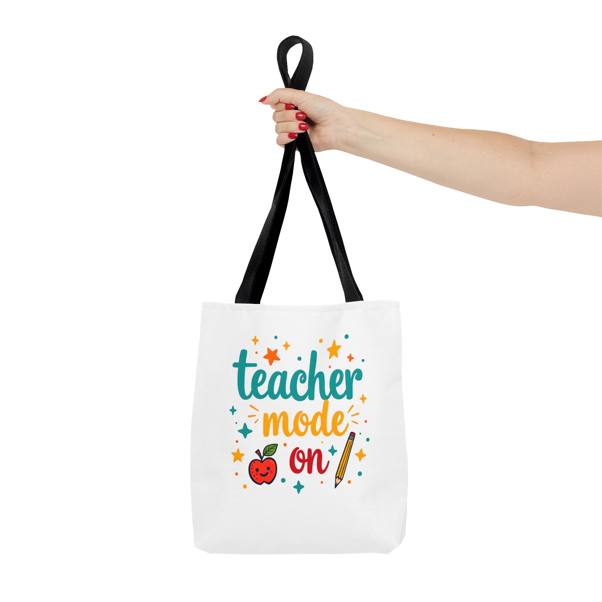 Teacher Mode On tote bag | teacher apple pencil design