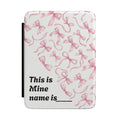Pink Ribbon Pattern Kindle Case — Feminine Floral Bow E-Reader Cover