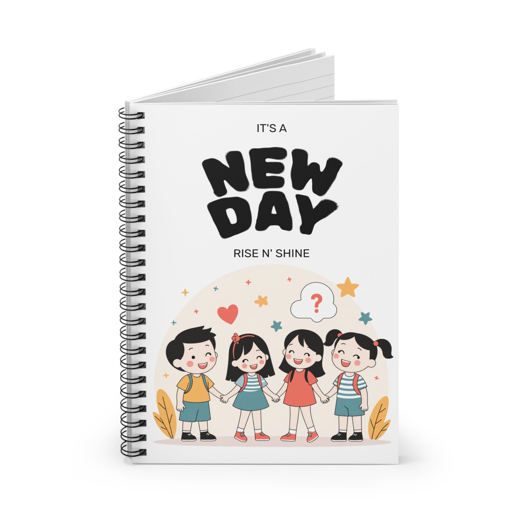 It's A New Day kids illustration Spiral Notebook | Ruled Journal