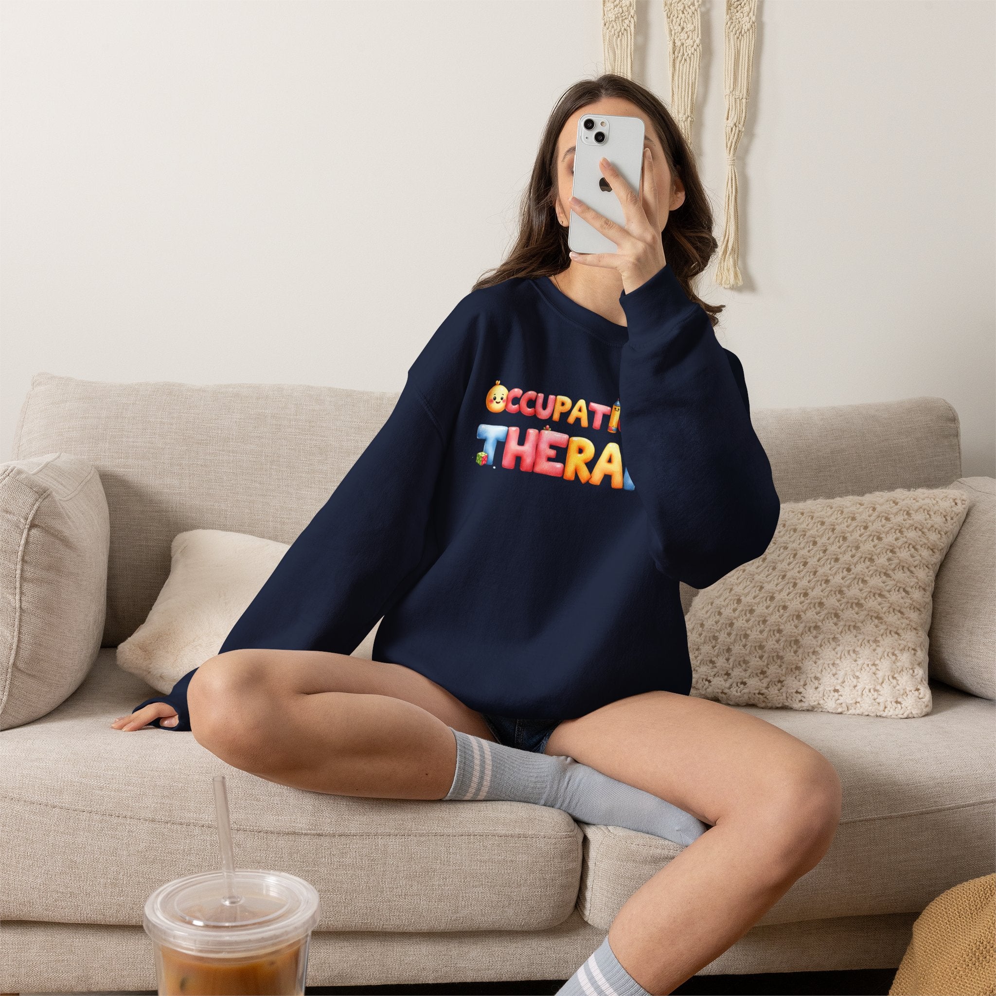 Occupational Therapy colorful balloon letters Sweatshirt | Occupational Therapy Crewneck