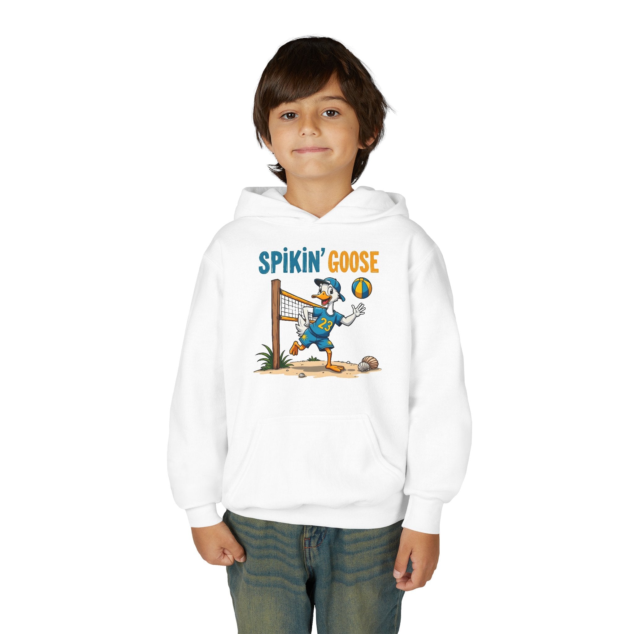 Spikin' Goose volleyball kid hoodie | Youth Hoodie