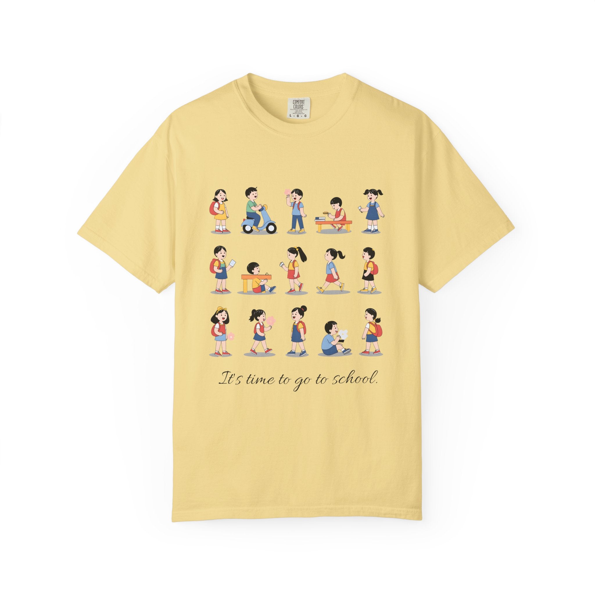 School Kids Illustration T-Shirt | Back to School, Cute Children Characters